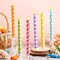 6 Pcs Easter Flameless Taper Candles 10.6 Inch Colorful Candles Battery Operated LED Candlesticks for Easter Dinner Table Home Party Decor